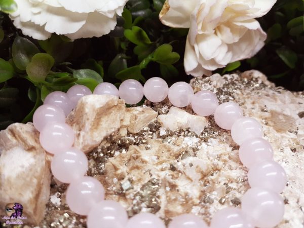 Pulseira de Pedra Natural de Quartzo Rosa Unissex (10mm) - Imagem 2
