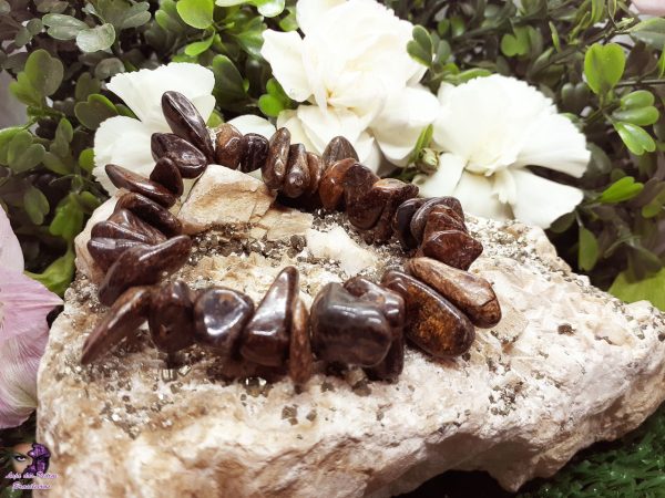 Pulseira de Lasca de Olho de Tigre Natural