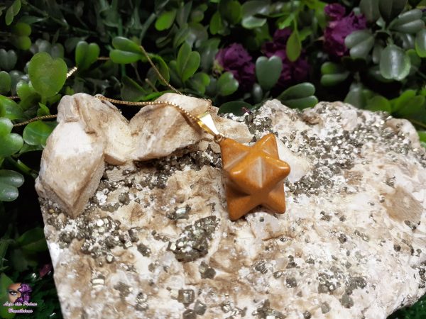 Pingente Merkabah de Jaspe Marrom