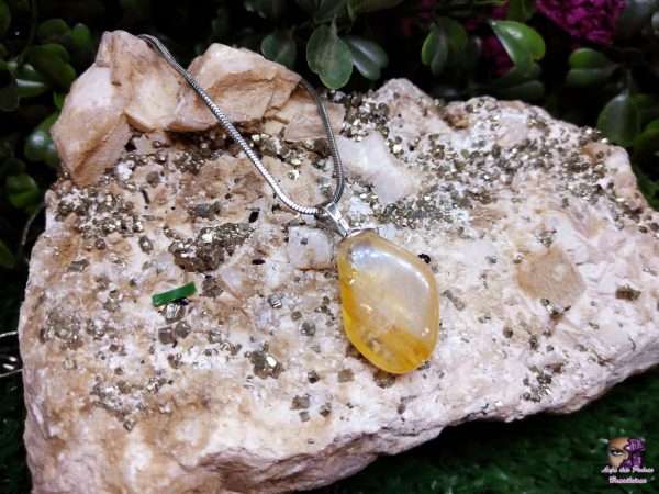 Pingente de Pedra Rolada em Hematóide