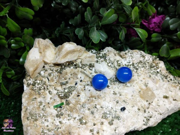 Brinco de Ágata Azul