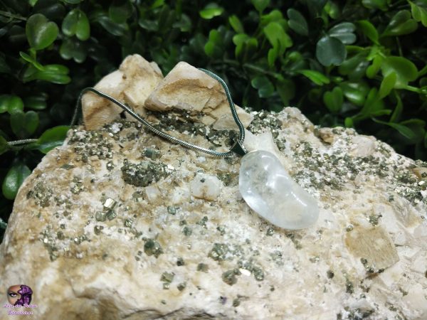 Pingente de Pedra Rolada em Cristal Quartzo