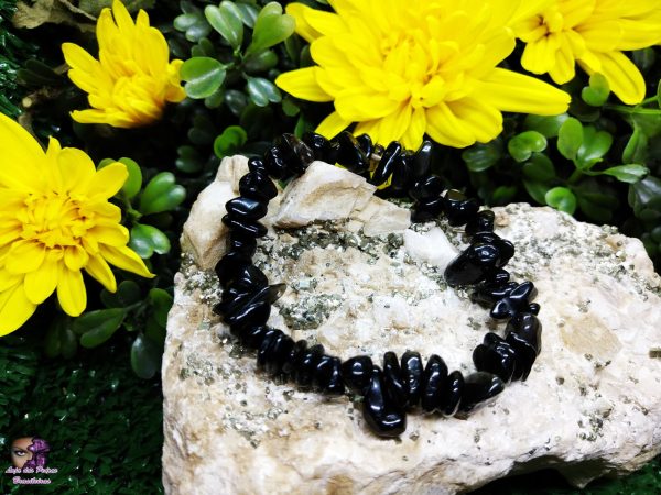 Pulseira de Lasca de Obsidiana Negra