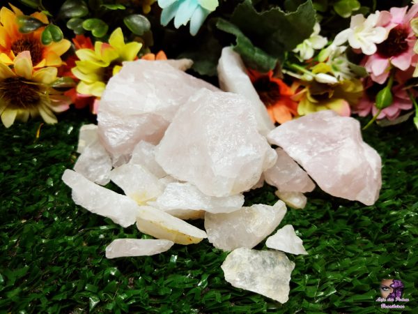 Kit de Quartzo Rosa Bruto Natural (qualidade comum)