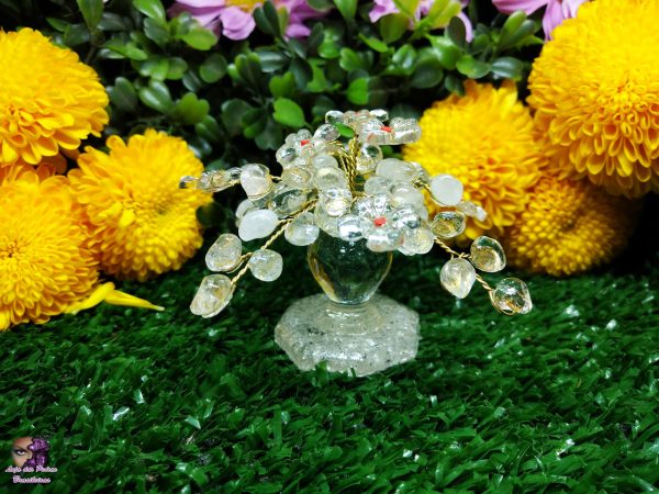 Árvore de Cristal Quartzo em Pedra Rolada