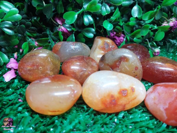 Kit de Pedra Rolada em Ágata Cornalina