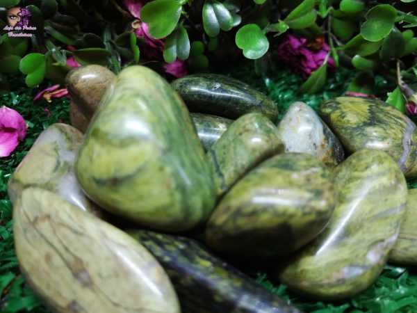 Kit de Pedra Rolada em Jaspe Verde
