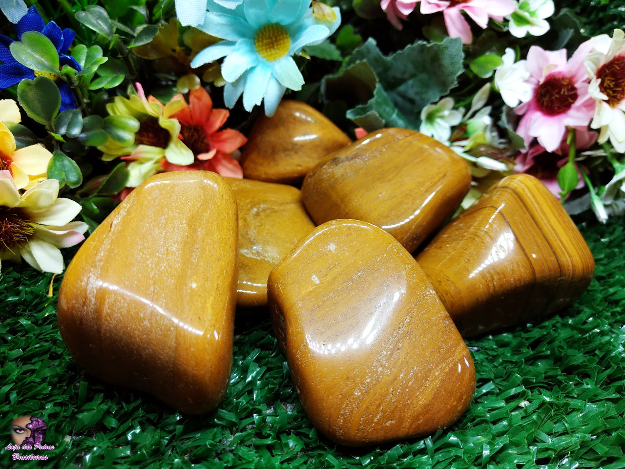 Kit de Pedra Rolada em Jaspe Marrom