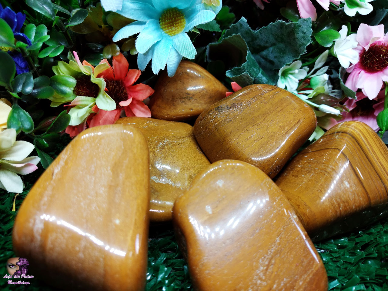 Kit de Pedra Rolada em Jaspe Marrom - Imagem 4