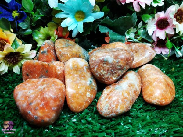 Kit de Pedra Rolada em Calcita Laranja - Imagem 2