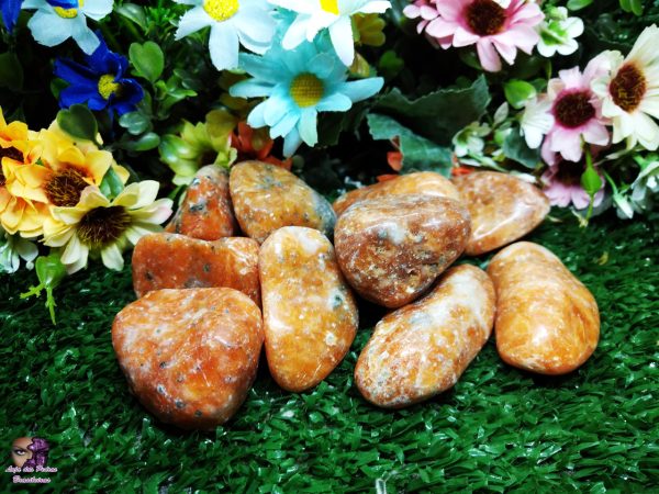 Kit de Pedra Rolada em Calcita Laranja - Imagem 3