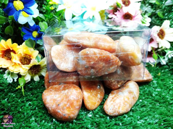 Kit de Pedra Rolada em Calcita Laranja - Imagem 4