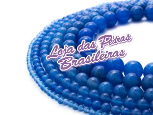 Fio de Pedras em Ágata Azul