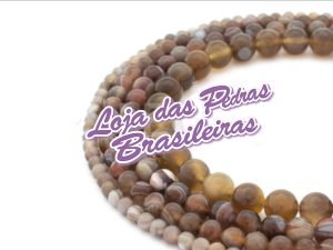 Fio de Pedras em Ágata Botswana