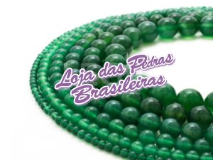 Fio de Pedras em Ágata Verde