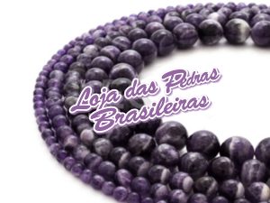 Fio de Pedras em Ametista Cacoxenita