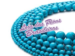 Fio de Pedras em Howlita Turquesa