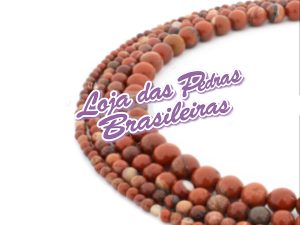 Fio de Pedras em Jaspe Papoula