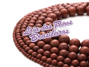 Fio de Pedras em Jaspe Vermelho