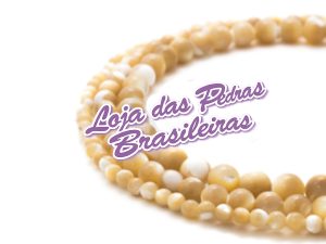 Fio de Pedras em Madrepérola Escura