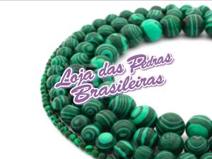 Fio de Pedras em Malaquita Sintética